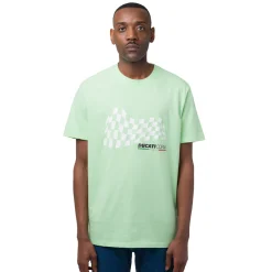T-shirt da uomo verde chiaro in cotone con logo Ducati Corse