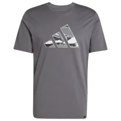T-shirt grigia da Uomo con logo adidas