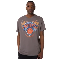 T-shirt grigia da Uomo in cotone con stampa New York Knicks NBA