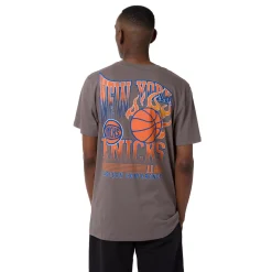 T-shirt grigia da Uomo in cotone con stampa New York Knicks NBA