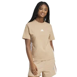 T-shirt marrone da Donna con bande laterali adidas SJ T