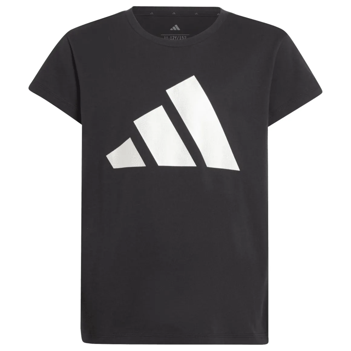T-shirt nera da Bambina JG GLAM a maniche corte con logo adidas