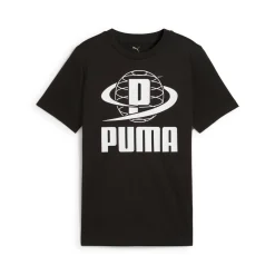 T-shirt nera da Bambino con logo GRAPHICS Tee Puma