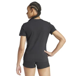 T-shirt nera da donna con logo adidas Essentials Slim Logo