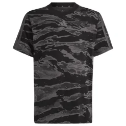 T-shirt nera da Ragazzo con stampa mimetica adidas