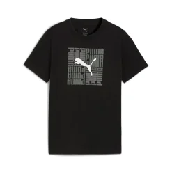 T-shirt nera da Ragazzo con logo Box Tee B Puma