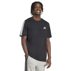 T-shirt nera da Uomo adidas con 3 strisce M 3S SJ T