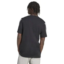 T-shirt nera da Uomo adidas con 3 strisce M 3S SJ T
