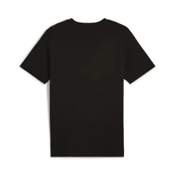 T-shirt nera da Uomo con logo frontale bianco Puma