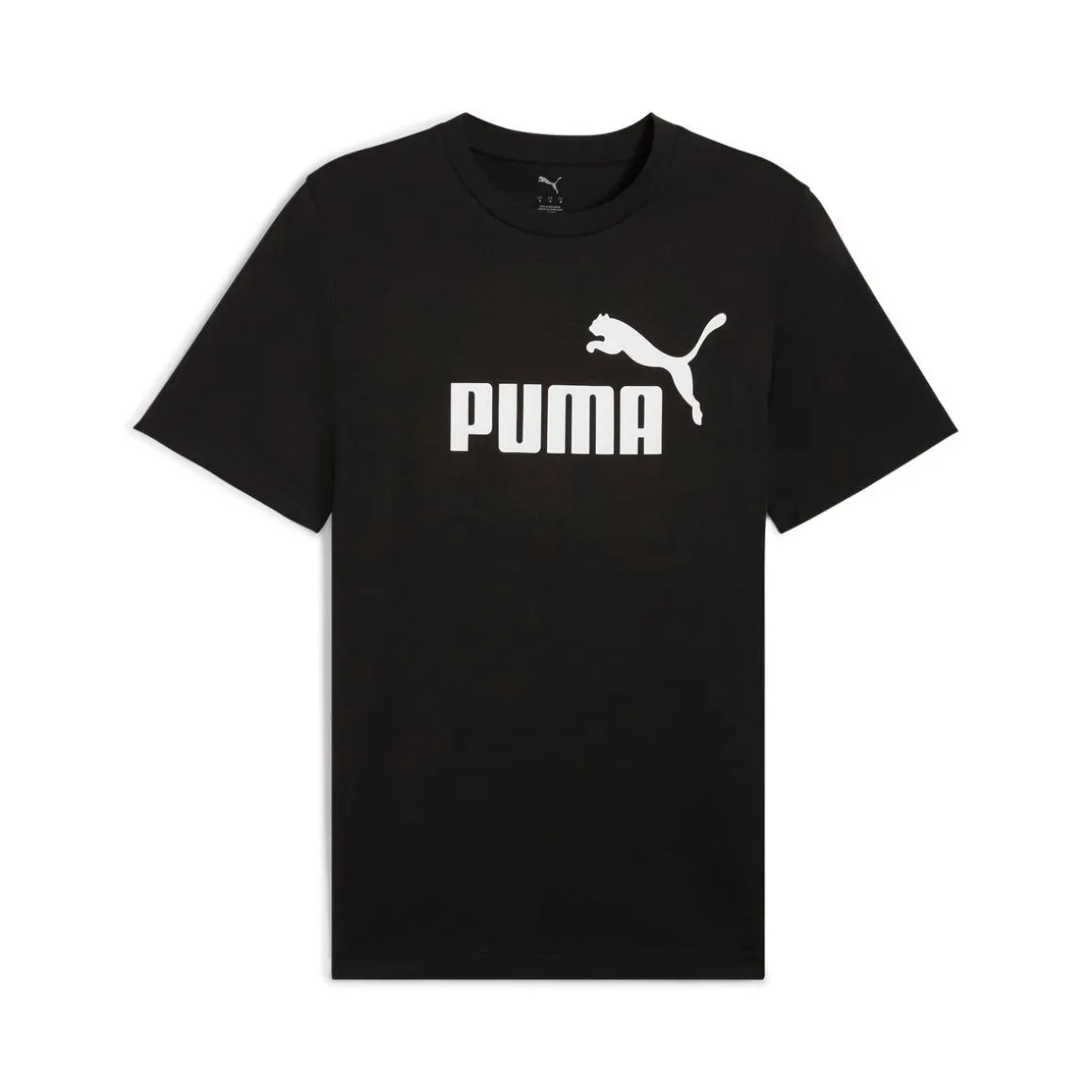 T-shirt nera da Uomo con logo frontale ESS No. 1 Puma