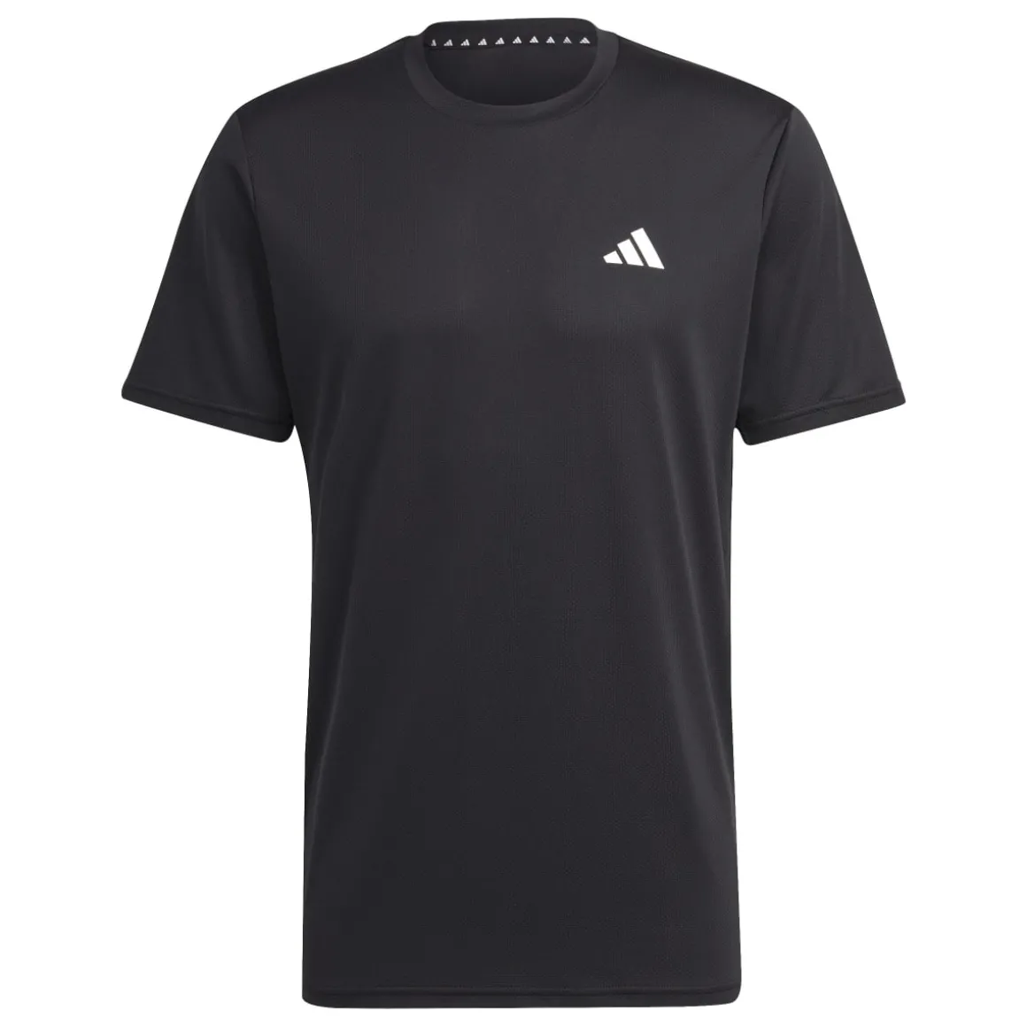 T-shirt nera da uomo con logo bianco adidas Essentials Training