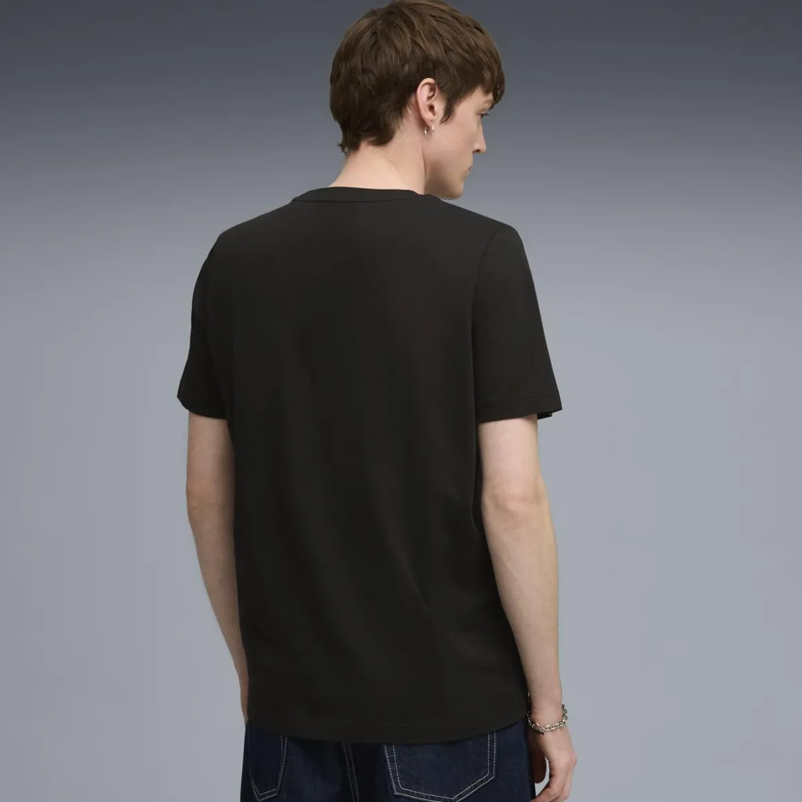 T-shirt nera da Uomo con logo Box Tee Puma
