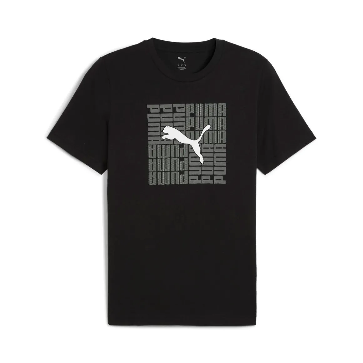 T-shirt nera da Uomo con logo Box Tee Puma