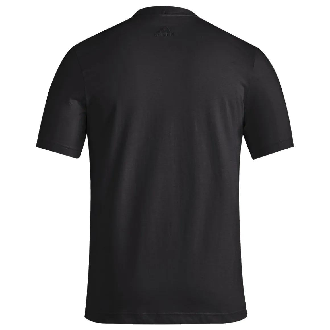 T-shirt nera da uomo Essentials Single Jersey Linear Embroidered Logo adidas