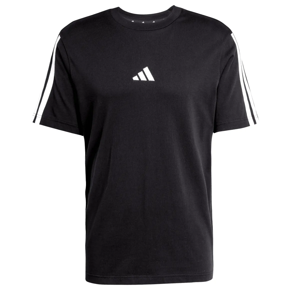 T-shirt nera da Uomo in cotone con logo adidas