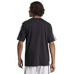 T-shirt nera da Uomo in cotone con logo adidas