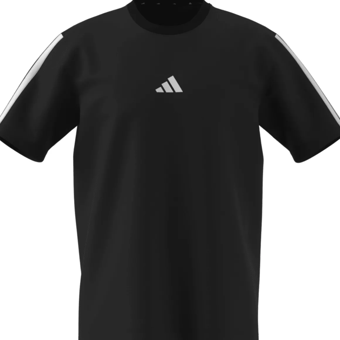 T-shirt nera da Uomo in cotone con logo adidas