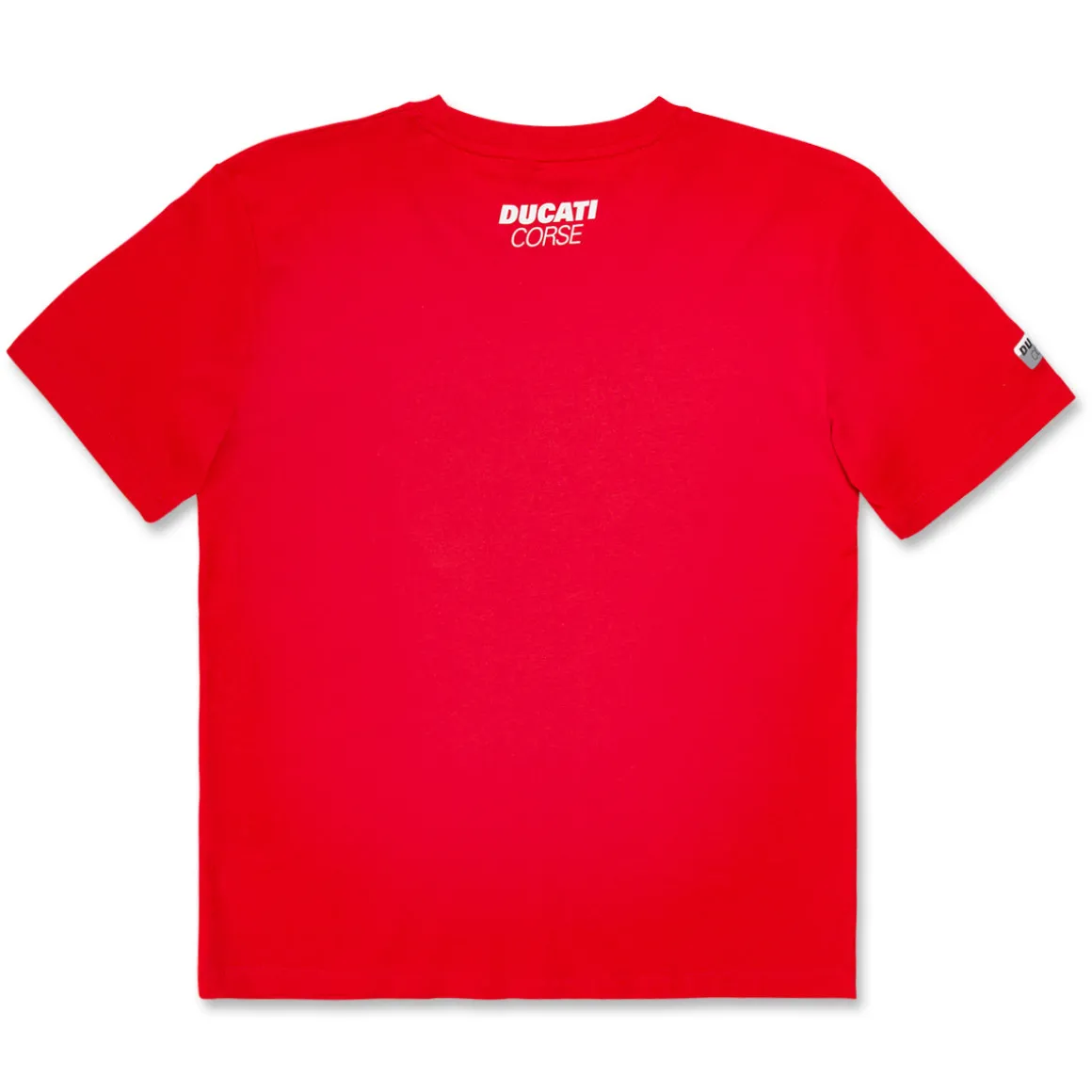 T-shirt rossa da bambino in cotone con stampa Ducati Corse