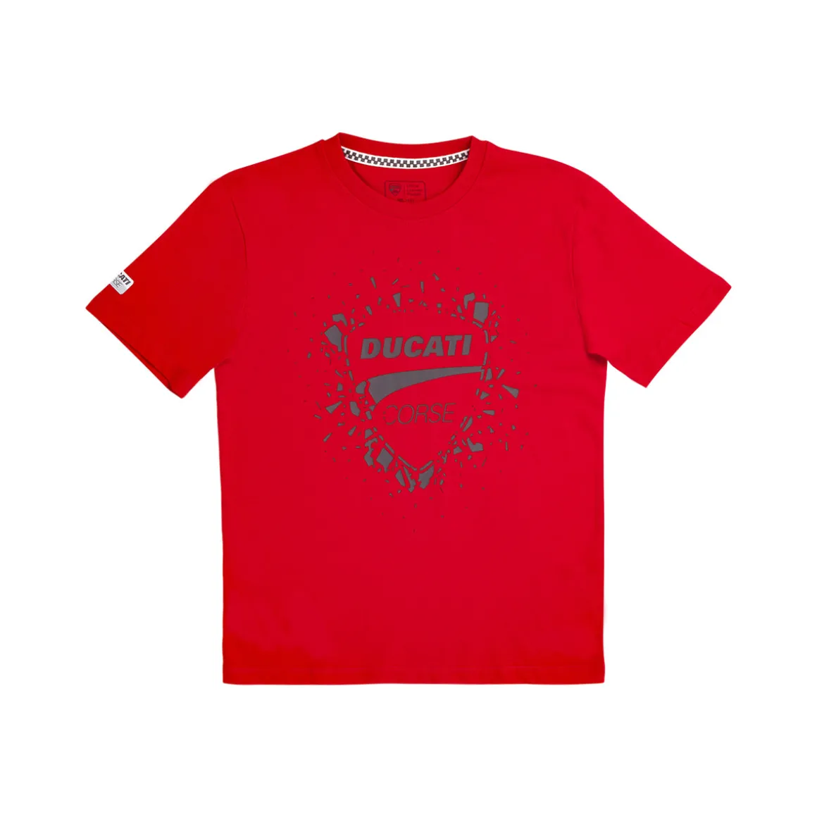 T-shirt rossa da Ragazzo in cotone con stampa Ducati Corse