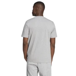 T-shirt sportiva da uomo grigia adidas con logo nero