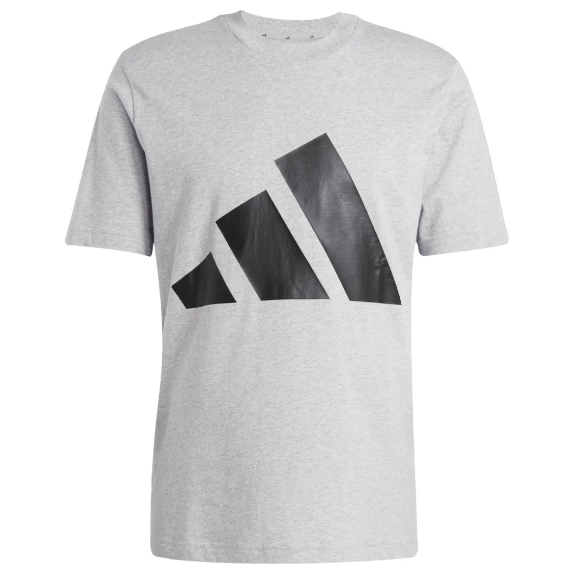 T-shirt sportiva da uomo grigia adidas con logo nero