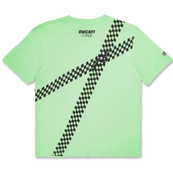 T-shirt verde bambino chiaro in cotone con stampa Ducati Corse