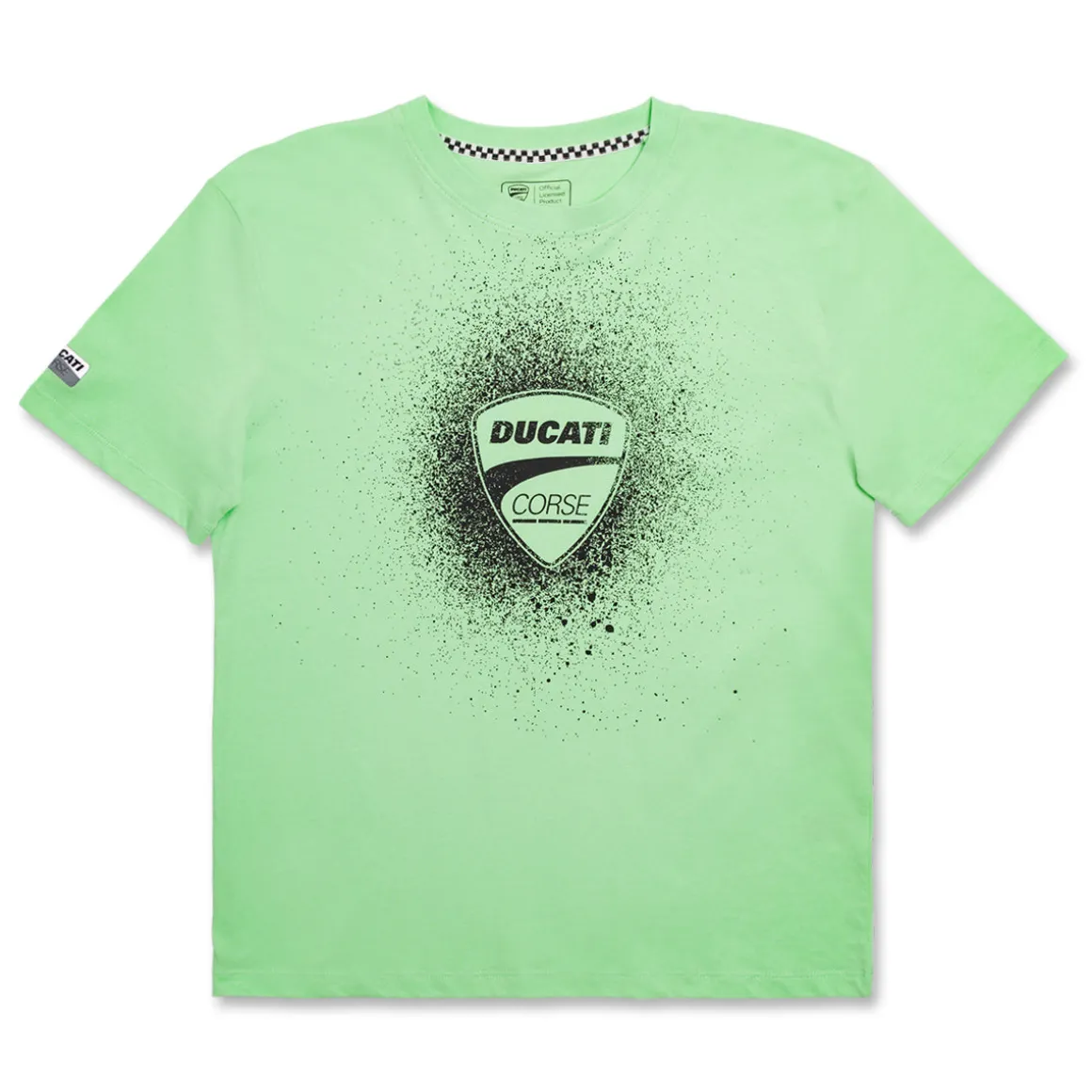 T-shirt verde da bambino e ragazzo in cotone Ducati Corse con stampa