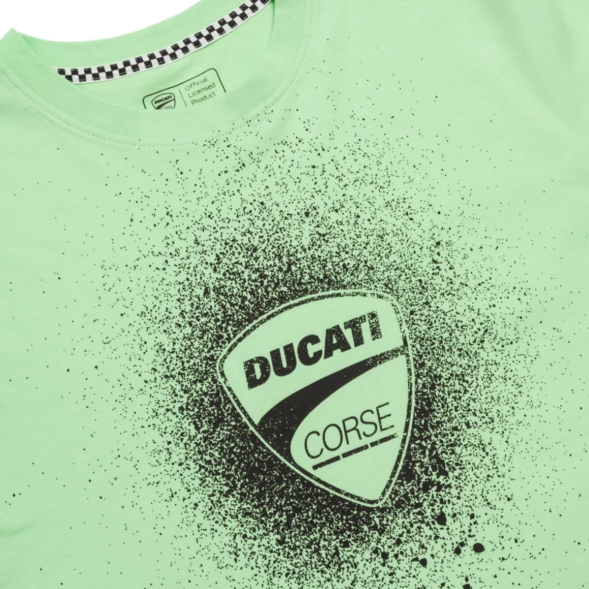 T-shirt verde da bambino e ragazzo in cotone Ducati Corse con stampa