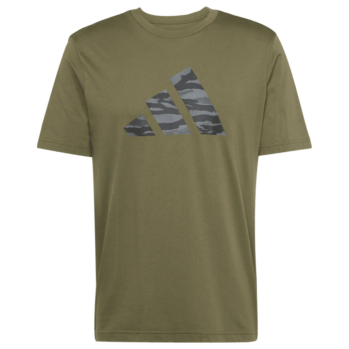 T-shirt verde da Uomo con logo frontale stampato adidas