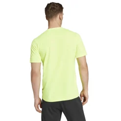 T-shirt verde lime da Uomo con logo frontale adidas