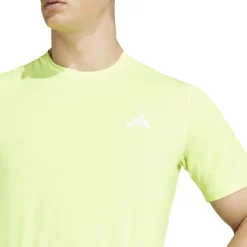T-shirt verde lime da Uomo con logo frontale adidas