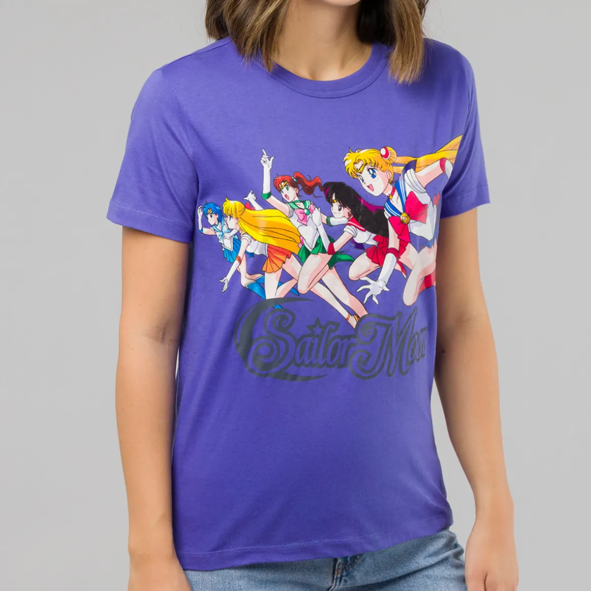 T-shirt Viola da Donna in cotone Anime Vintage Sailor Moon