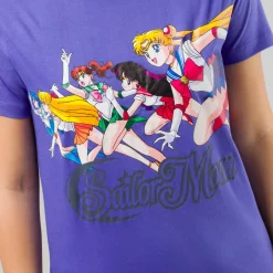 T-shirt Viola da Donna in cotone Anime Vintage Sailor Moon