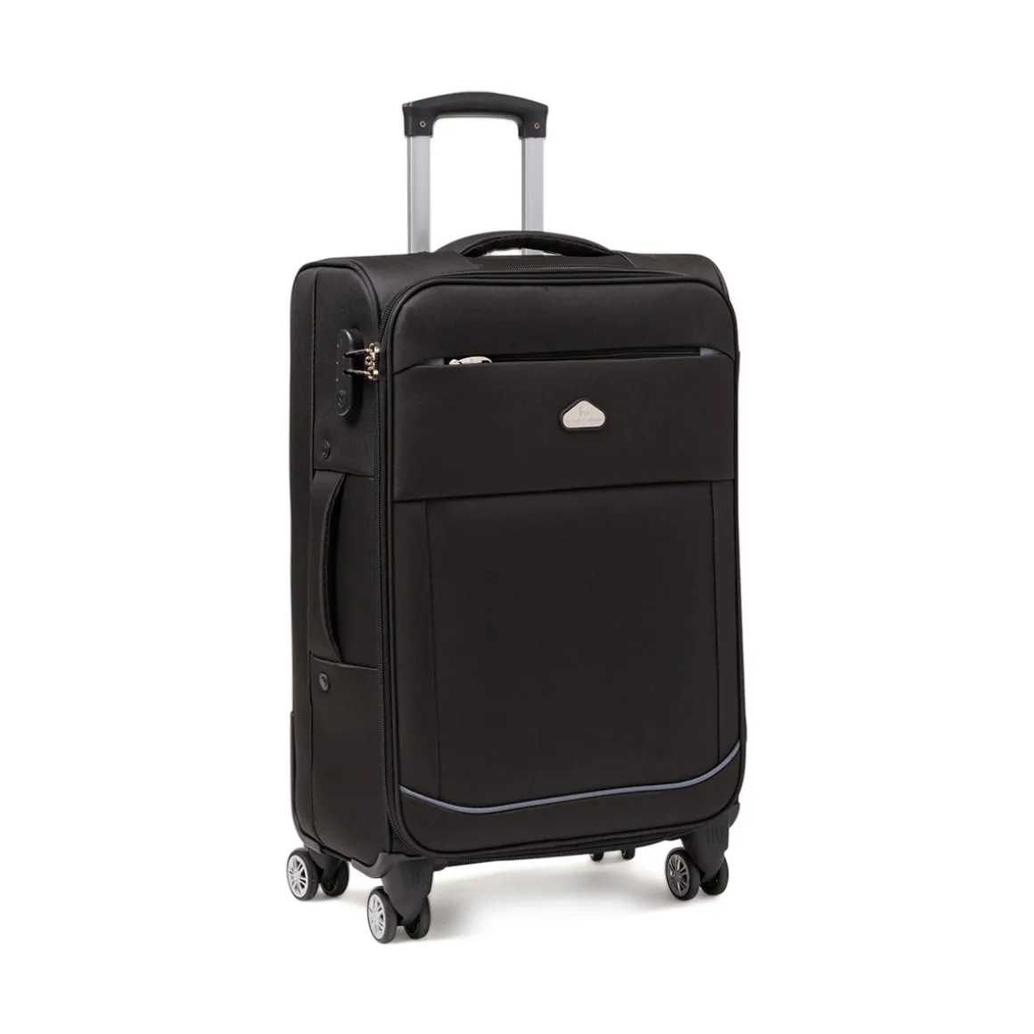 Valigia Trolley medio Nero in tessuto Romeo Gigli