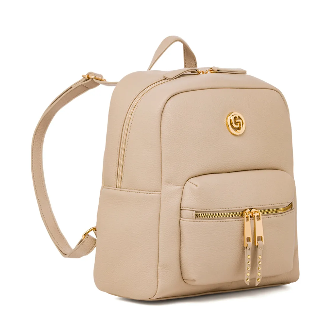 Zaino beige da Donna con tasca frontale con zip Carrera