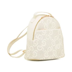 Zaino Bianco da Donna con motivo logo traforato all over Carrera Jeans