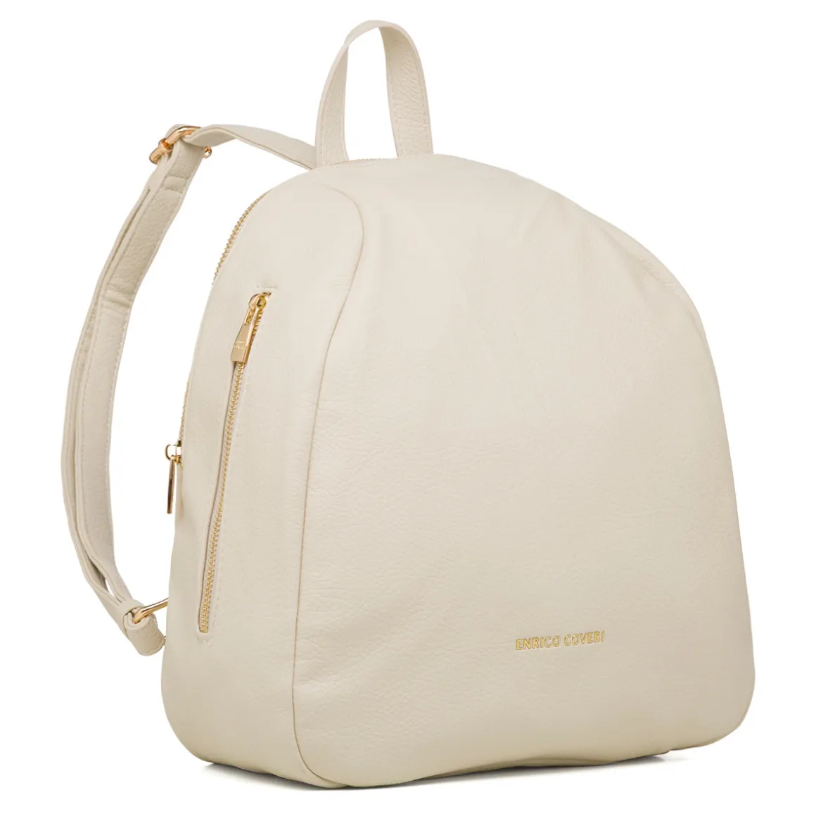 Zaino bianco off-white da Donna con dettagli dorati Enrico Coveri