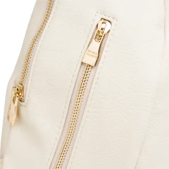 Zaino bianco off-white da Donna con dettagli dorati Enrico Coveri