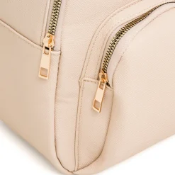 Zaino da donna nude con tasche e logo Lora Ferres