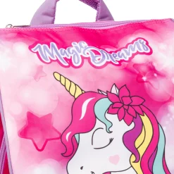 Zaino da scuola fucsia con unicorno Magic Land