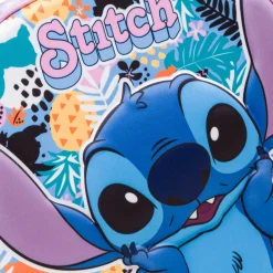 Zaino da scuola piccolo azzurro e lilla con dettaglio Stitch