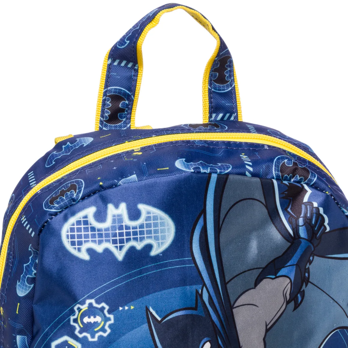 Zaino da scuola piccolo blu con stampa Batman
