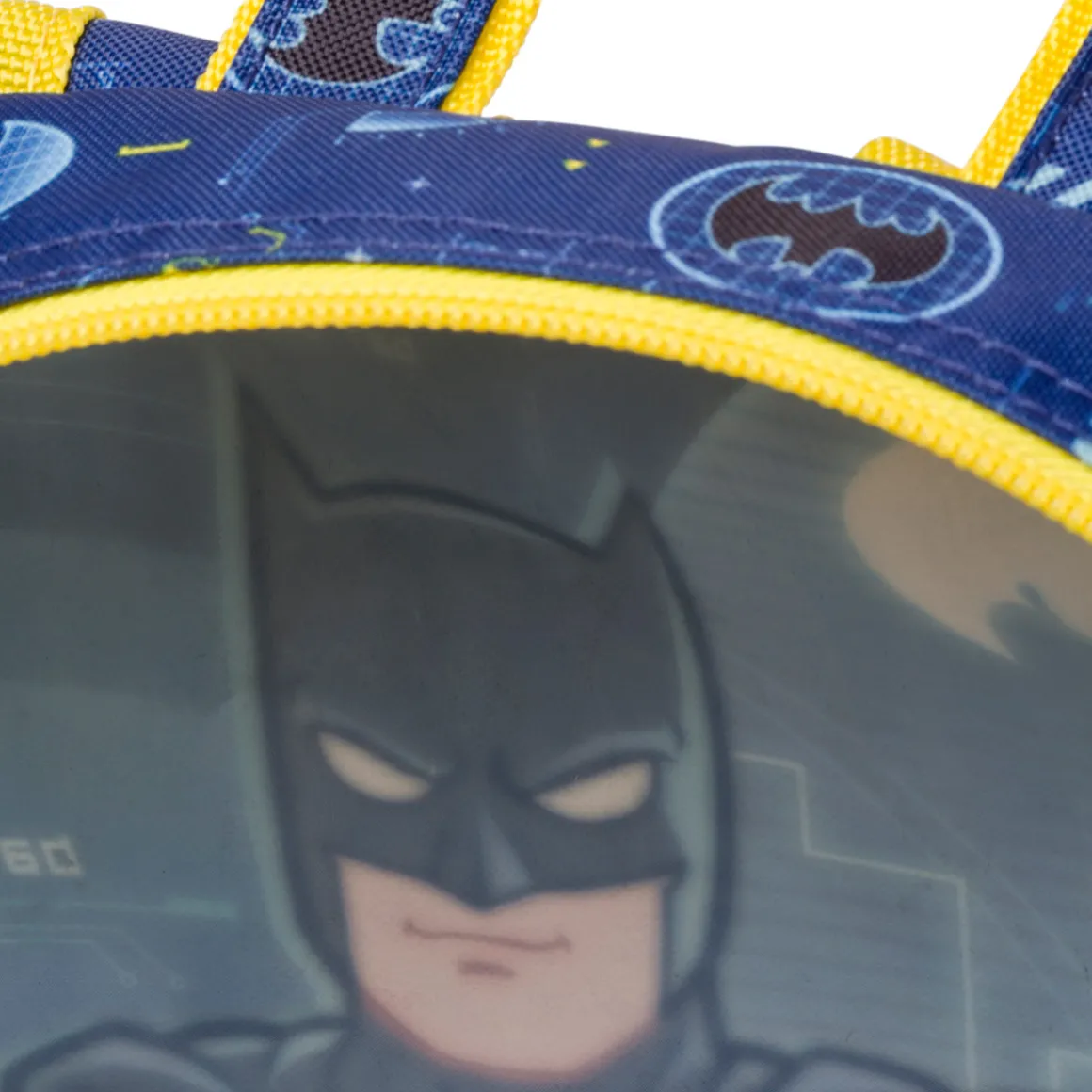 Zaino da scuola piccolo blu con stampa Batman