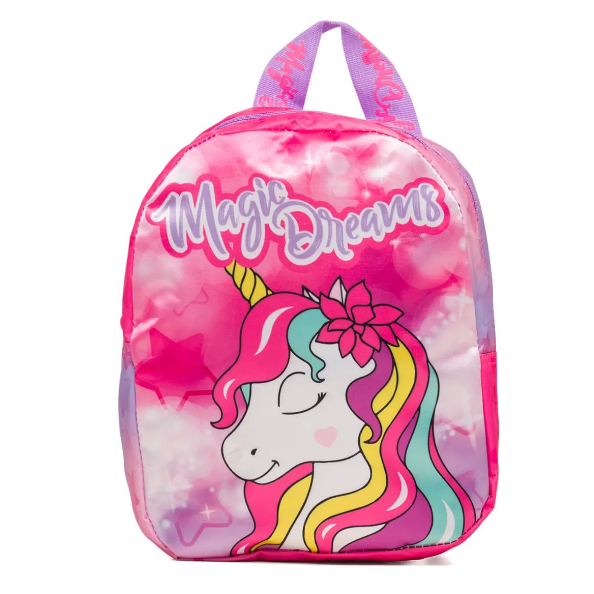 Zaino da scuola piccolo fucsia con unicorno Magic Land