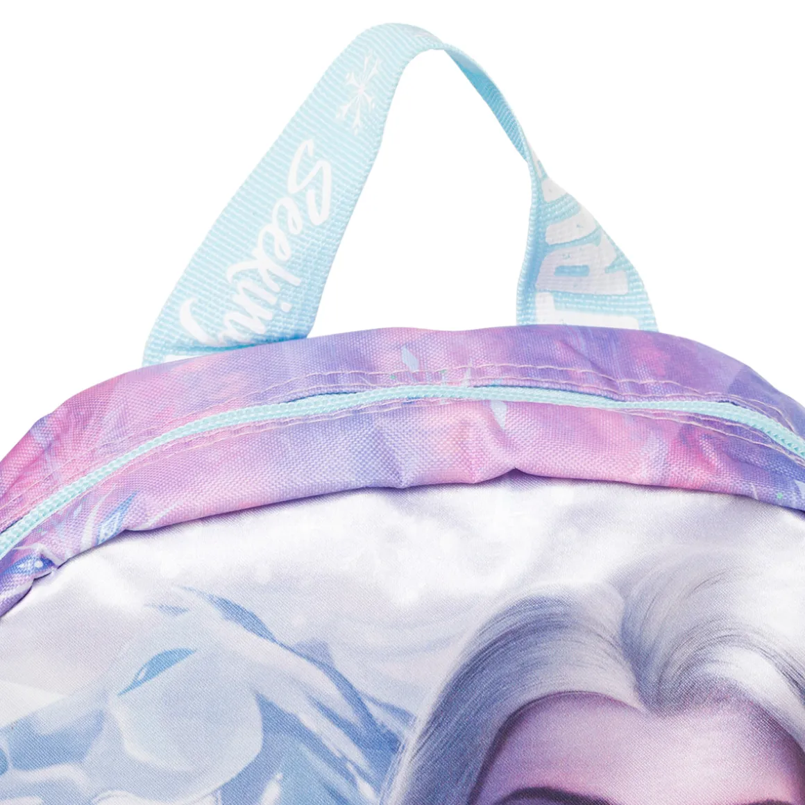 Zaino da scuola piccolo lilla con stampa Frozen