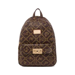 Zaino marrone da Donna con logo All Over Giulia Pieralli