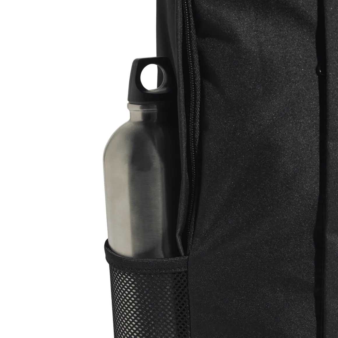 Zaino nero con tasca e logo frontale adidas
