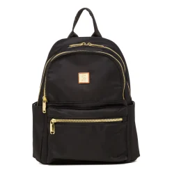 Zaino nero da donna con logo Lora Ferres