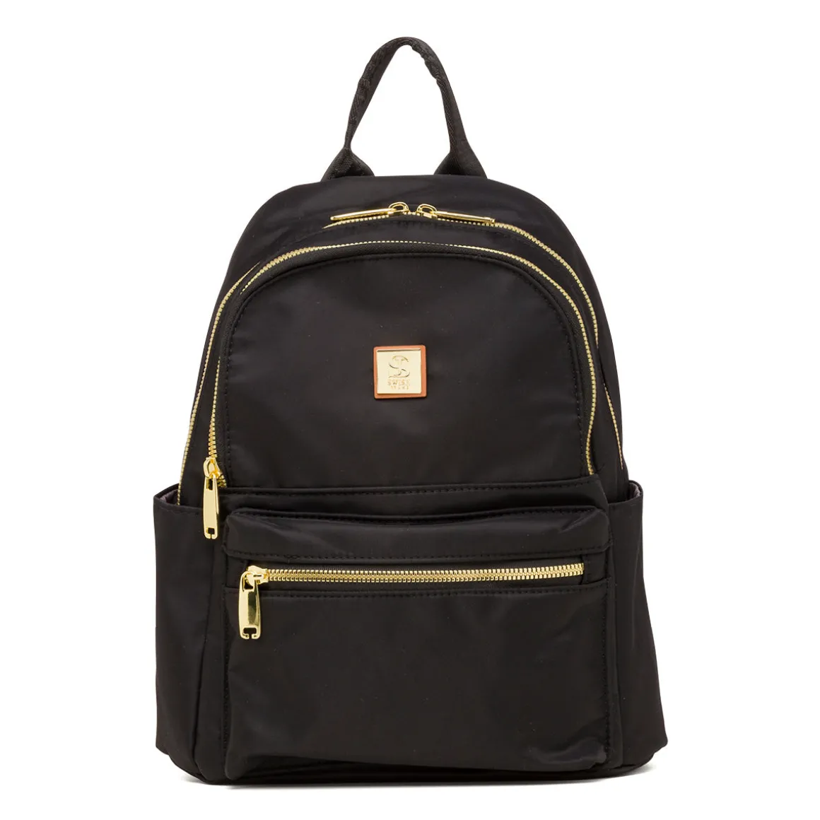 Zaino nero da donna con logo Lora Ferres