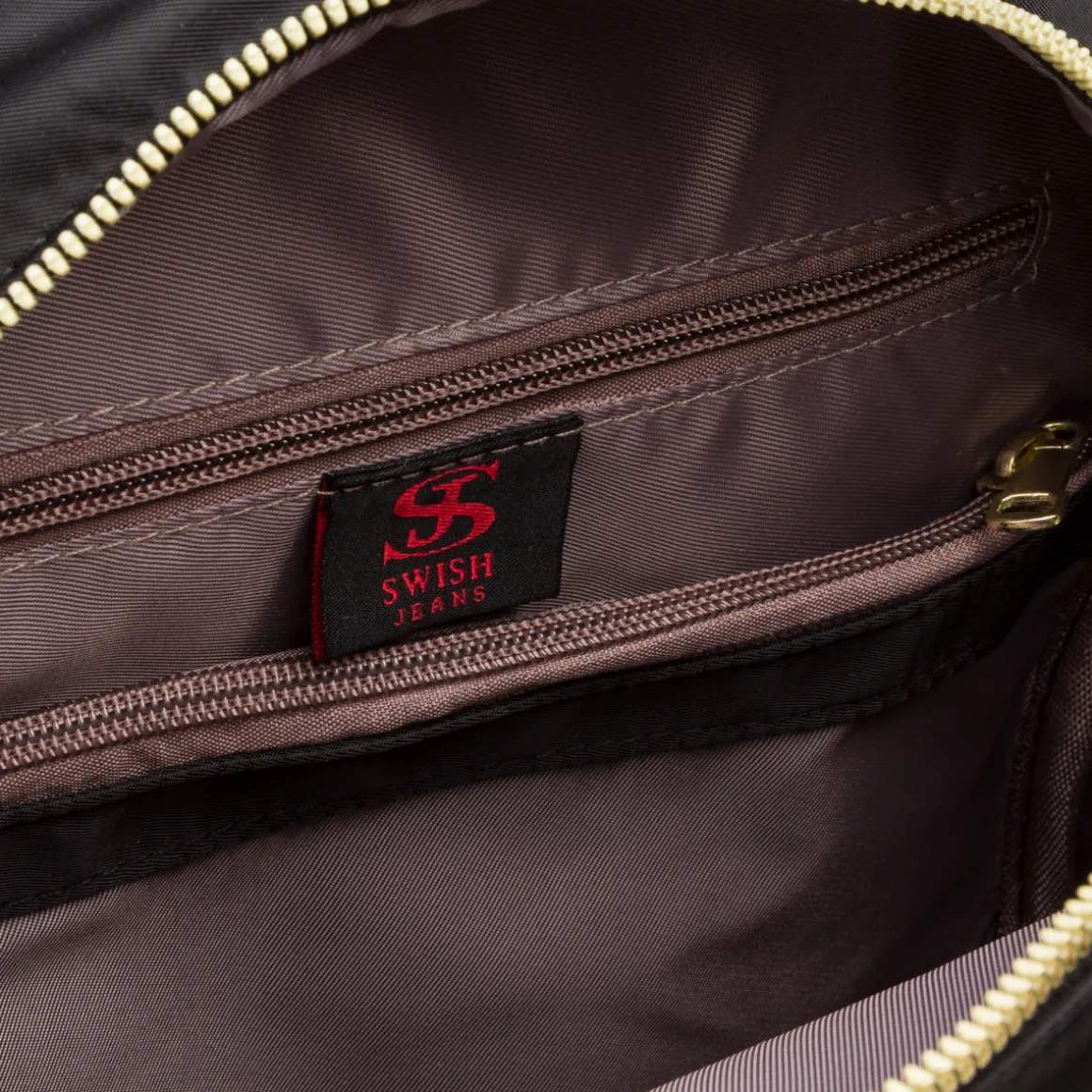 Zaino nero da donna con logo Lora Ferres